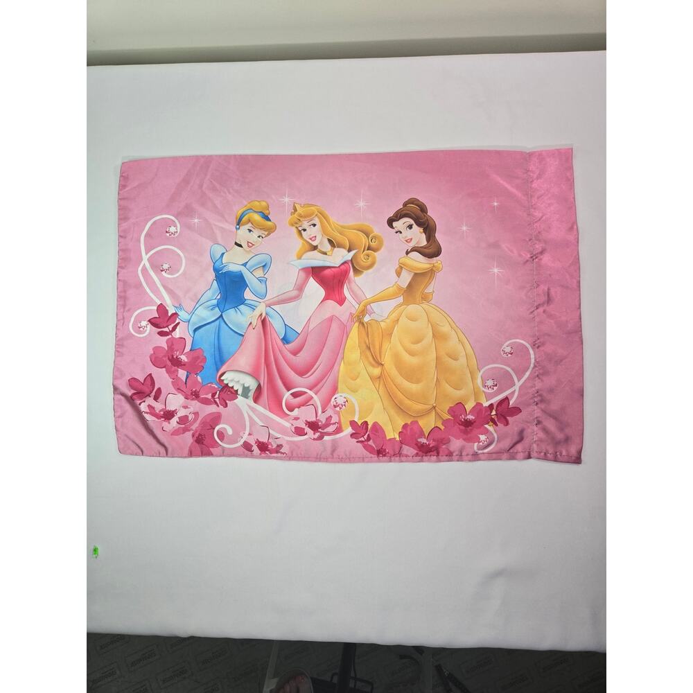 Vintage Disney Princess Pillowcase Featuring Belle, Sleeping Beauty & Cinderella